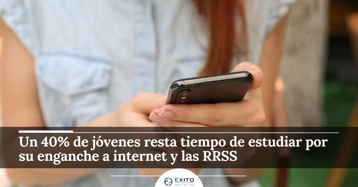 Exito_Educativo's tweet image. 📊 DATOS DEL SECTOR. Un 40% de jóvenes está descuidando sus estudios y su descanso debido a su adicción a internet y las redes sociales, según un estudio del @CRSJuventud 
🔗 exitoeducativo.net/un-40-de-joven…
 #EducaciónDigital #TecnologíaResponsable #datosdelsector