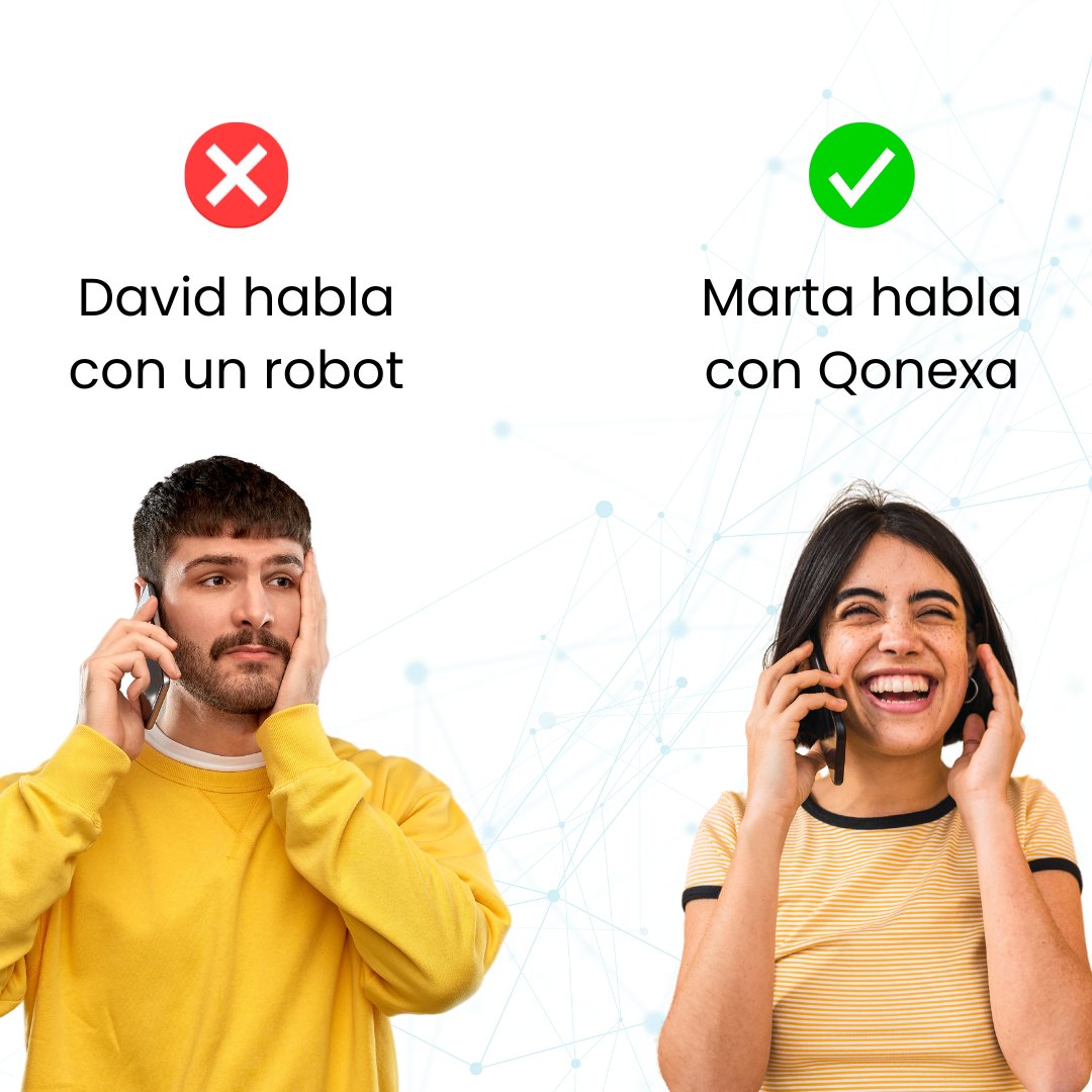 Deja que otros hablen con robots 🤖

¿Tu operador móvil es una máquina? Nosotros somos personas y estamos cerca tuyo. Pásate a Qonexa y recibe la atención individualizada que estás buscando.

#QueNoTeLaCuelen con la atención al cliente.