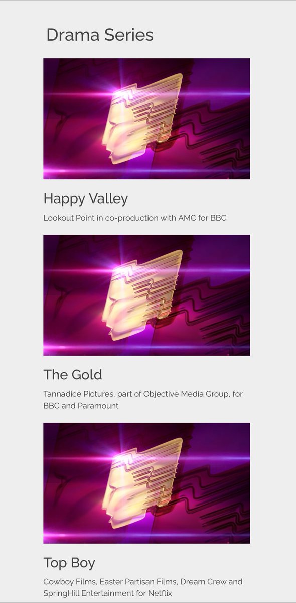 Delighted for everyone who worked so hard on The Gold to be nominated for #RTSAwards Best Drama alongside Happy Valley and Top Boy.