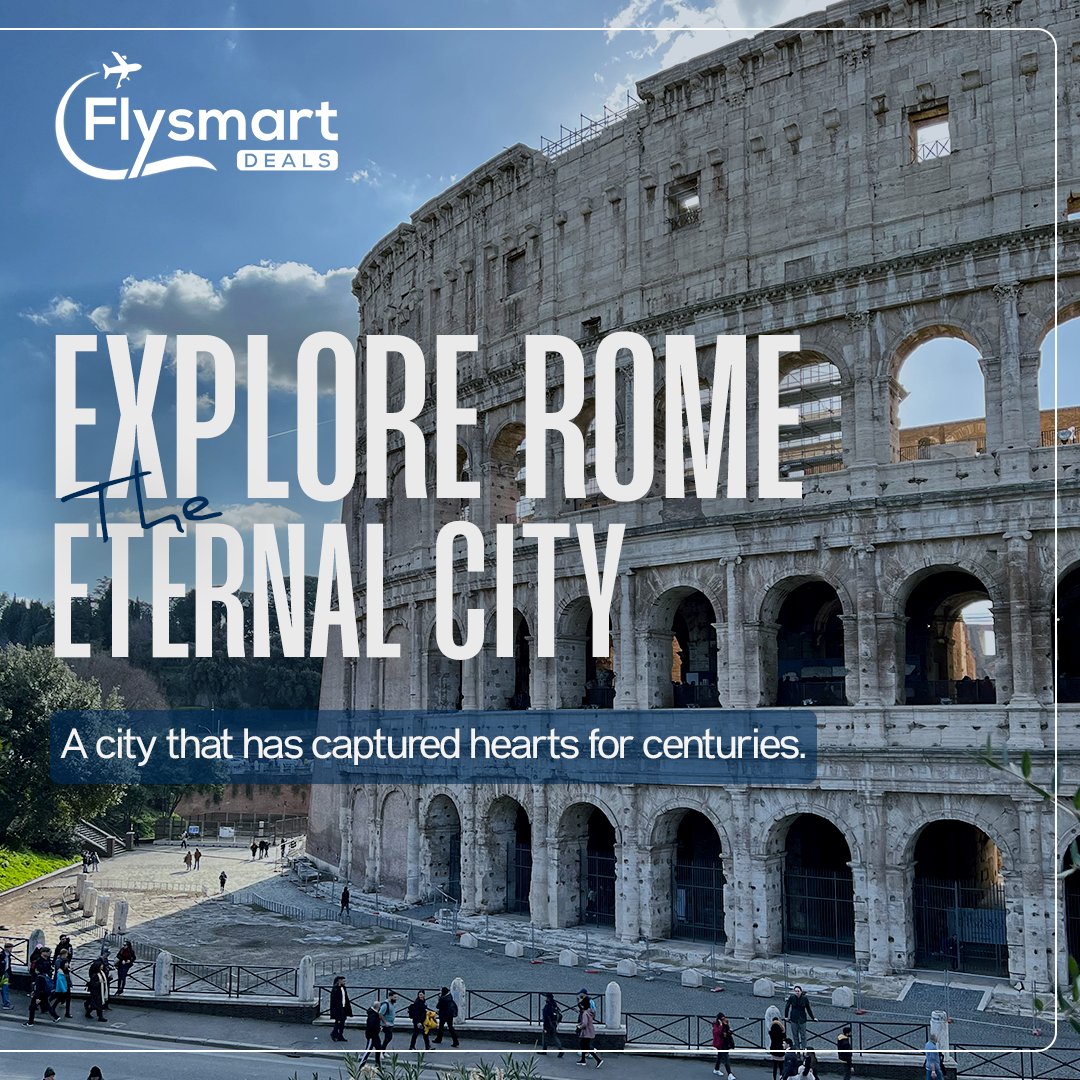 🏛️ Rome, where the past is present in every moment.

Ready to explore? 🗺️ 🏟️

Tell us which Roman 📍landmark you'd love to visit first! 
•
•
•
#flysmartdeals #explorerome