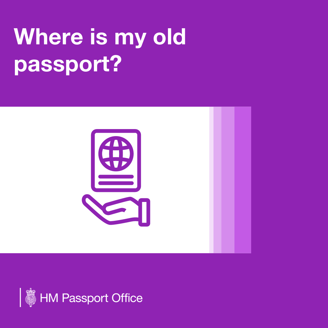 Remember, your old passport will be cancelled and returned separately when we issue your new passport.