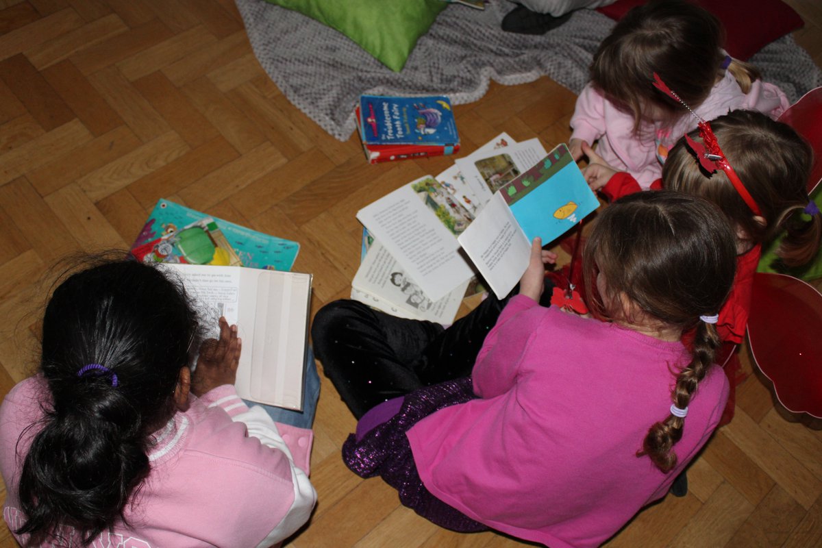 To celebrate #worldbookday2024 , the hall was transformed into a world of #readingforpleasure , complete with beanbags, blankets, a den, milkshakes, biscuits and lots and lots of #bookblether #booktalk and #reading