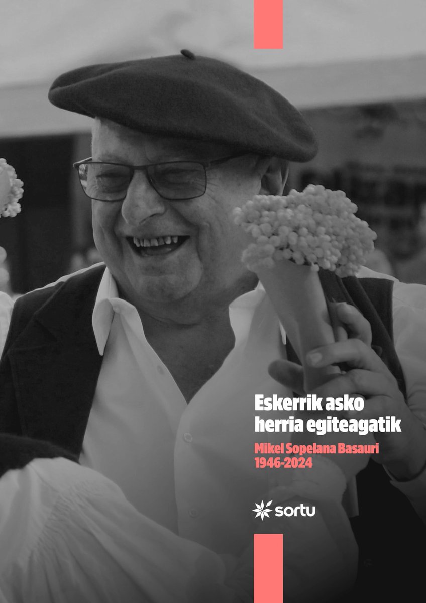 Gazte izan zara gazte eta ez zara egon konforme. Injustizien aurrean tinko, herria egiten egunero eta bizitzaz gozatuz gainera. Agur eta ohore Mikel!🌹