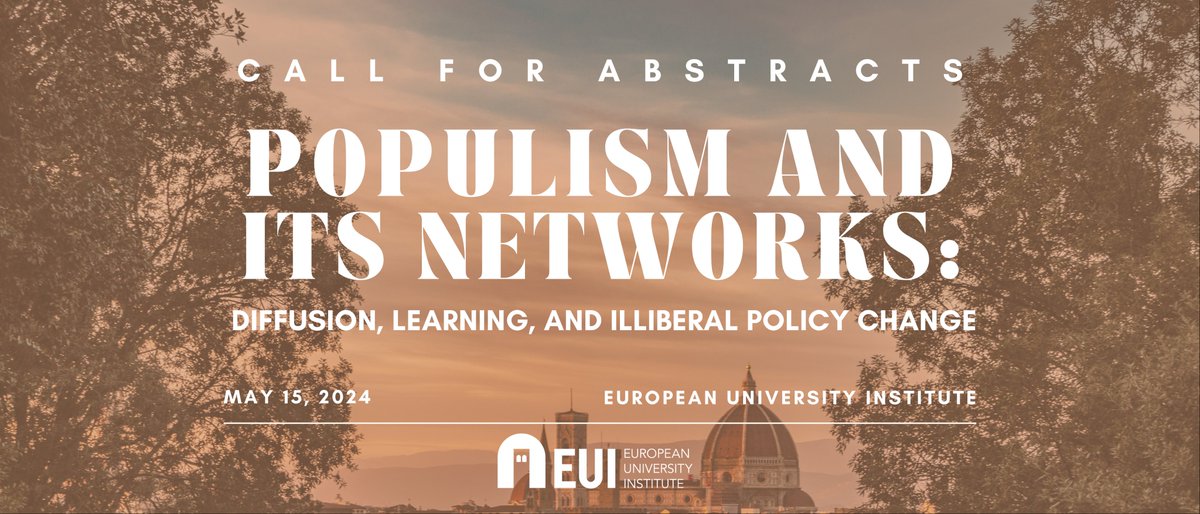 Extremely happy to announce that I am co-organising a one-day #workshop on #RRP and #Publicpolicy with @KarolinaKocemba and @kacper_majewski! The call for abstracts is open, link in comments. Generous support by @EUI_Schuman @EUI_MWProgramme and the EUI TD21 Cluster.