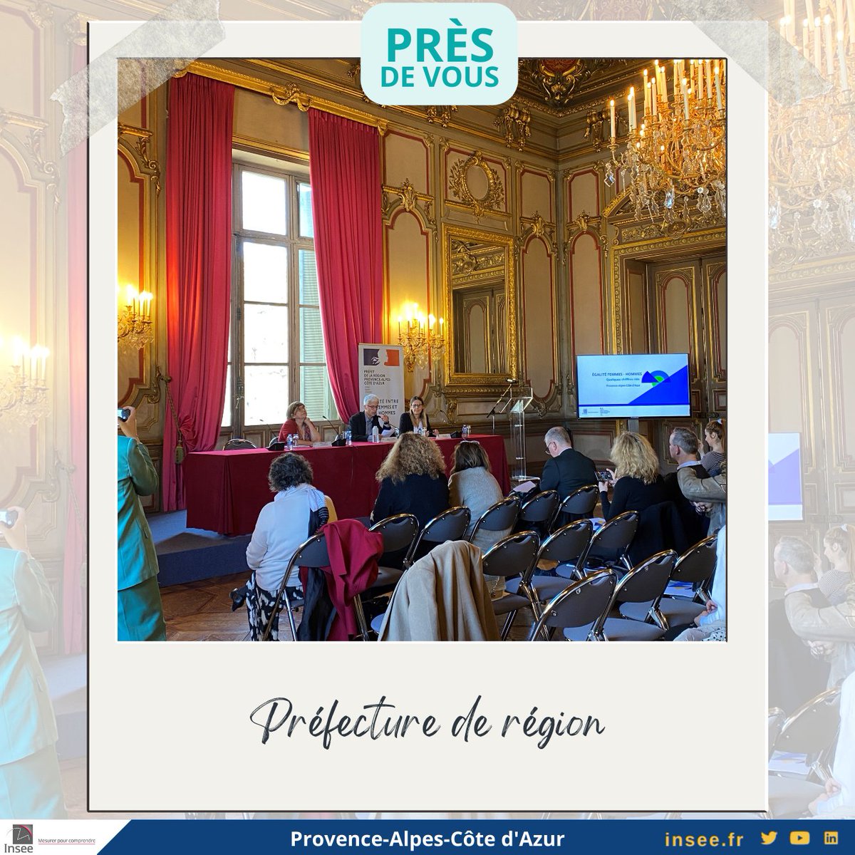 InseePaca's tweet photo. #ParitéFH
@InseePaca était aux côtés de @Prefet13 et de la #DRDFE #Paca pour présenter le dossier " Égalité femmes-hommes " dans la région.
Nous remercions toutes les personnes présentes pour échanger sur ce sujet majeur à la veille du #8mars.
🔗https://t.co/Dwbky1DoXq https://t.co/j2OBf4SxrU