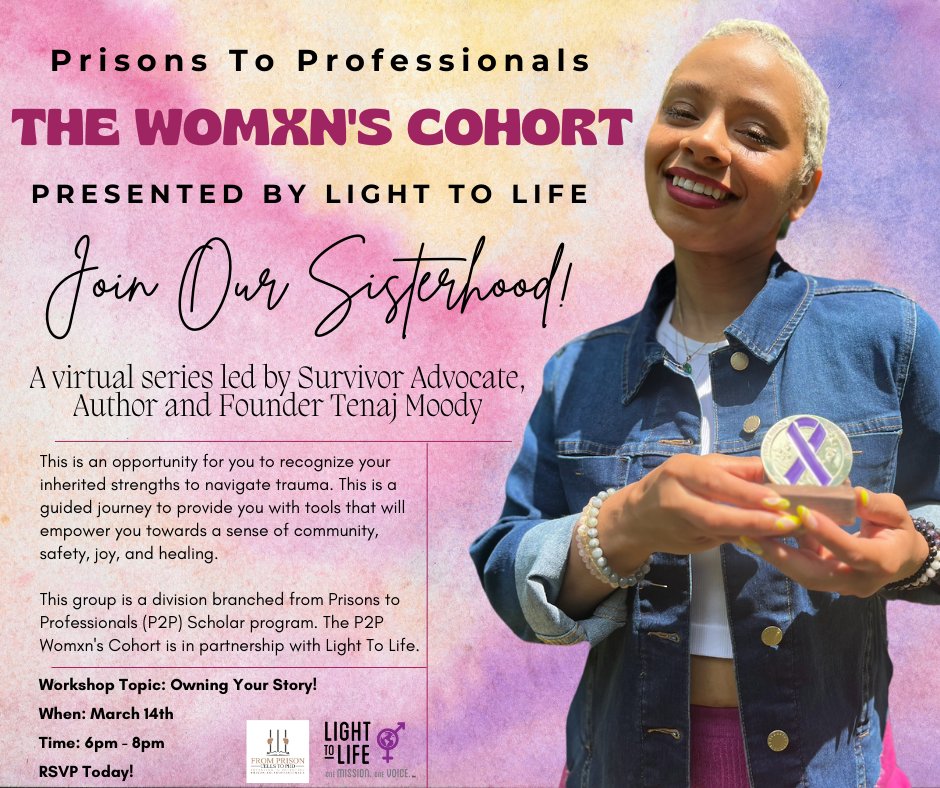 🌟 Exciting News! Join us for the launch of our Prisons to Professionals Womxn's Cohort in partnership with Light To Life starting March 14th!   

Thank you for your continued support📷 

#StanleyAndrisse #STEM #Education