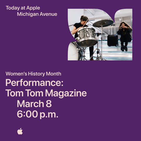 TOMORROW in NYC, Miami & Chicago! Presented by Tom Tom Magazine RSVP here👇 NYC: apple.com/today/event/pe… Miami- apple.com/today/event/pe… Chicago - apple.com/today/event/pe…