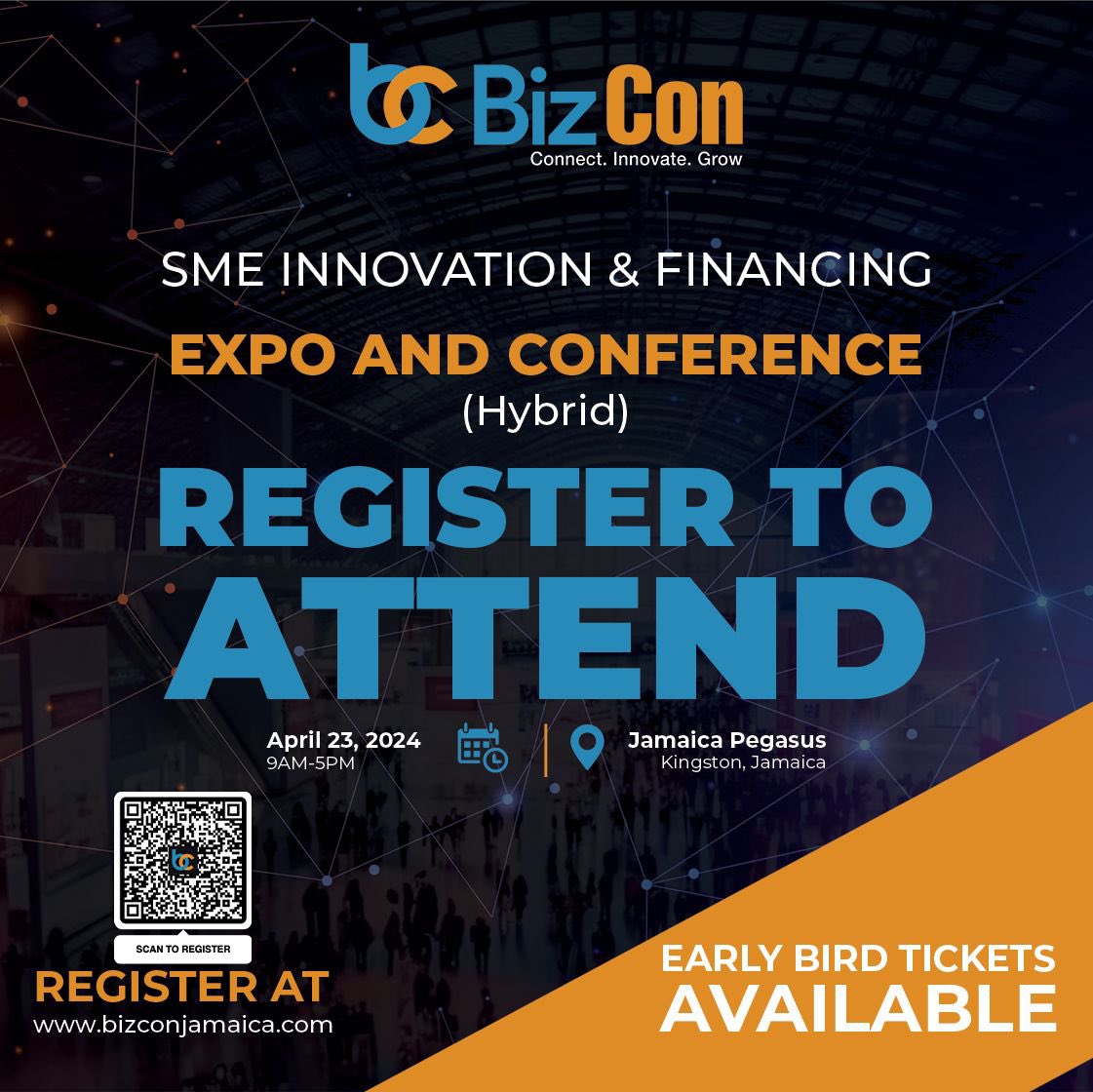 Have you registered yet for #BizCon2024? 

Early Bird Tickets Now Available ‼️

Register at bizconjamaica.com 

#bizcon2024 #sme #msme #empoweringsmes #smallbusiness #nextstep #entrepreneur #businessfinancing #smeconference #smeinnovation