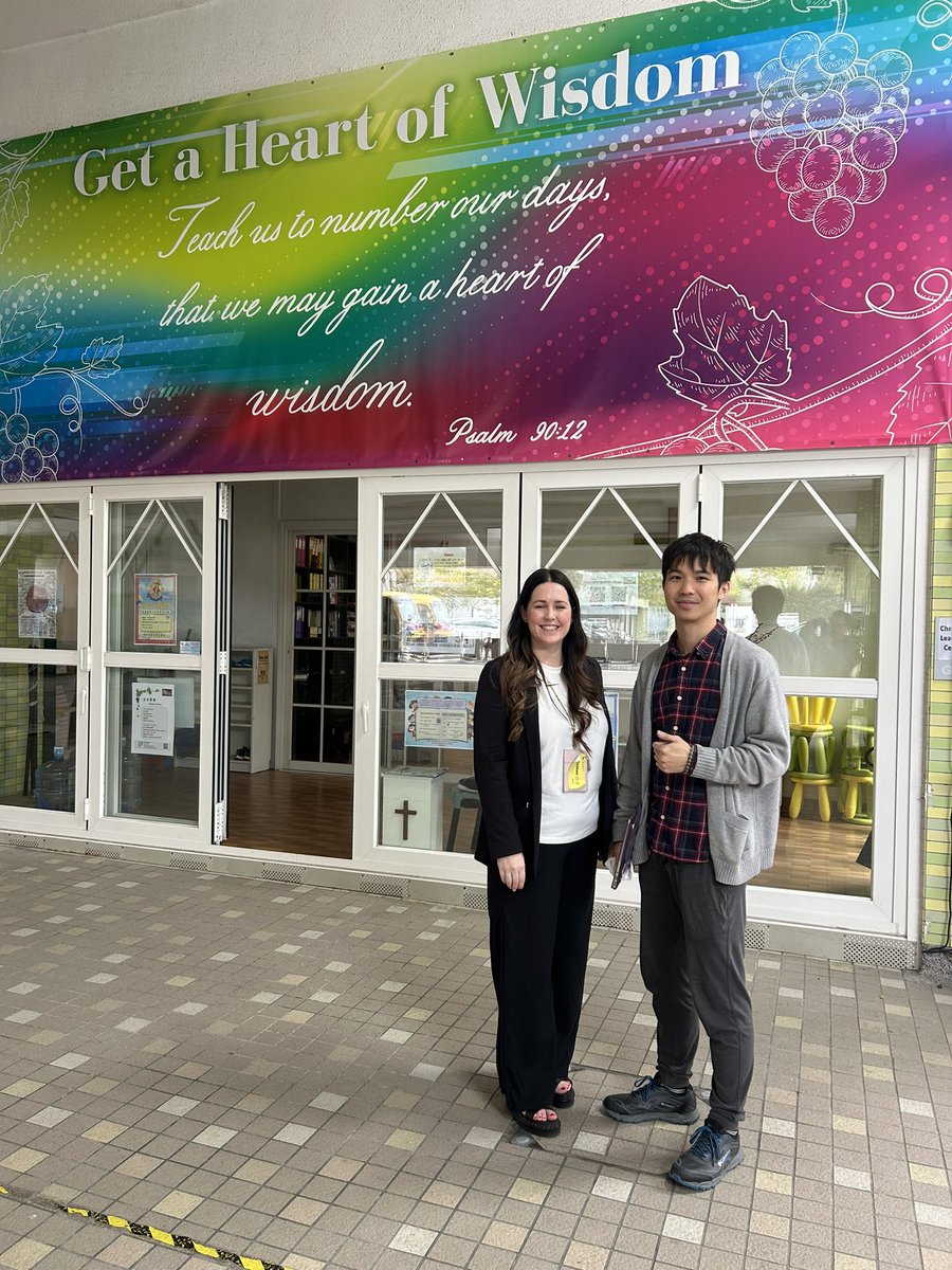 UoSPGCEEYT's tweet photo. A joint trip to Lutheran Academy today for Vikki and Rob to observe four of our trainees and an opportunity to do a spot of moderation with Mark, another PPT based here in HK. Another incredibly supportive school 🤩 @PGCEIDL @UoSiQTS #distancenotdistant https://t.co/ApcaQCZqym