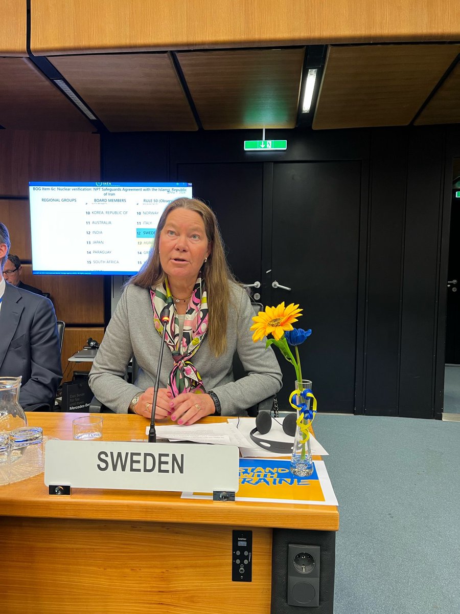 “🇸🇪 once again calls on 🇮🇷 to reverse its dangerous course, take seriously the legitimate concerns of the IAEA Member States and start cooperating in a meaningful way with @iaeaorg” - 🇸🇪 statement today on Iran’s #npt safeguards agreement. @SwedenUN @SweAmbVienna