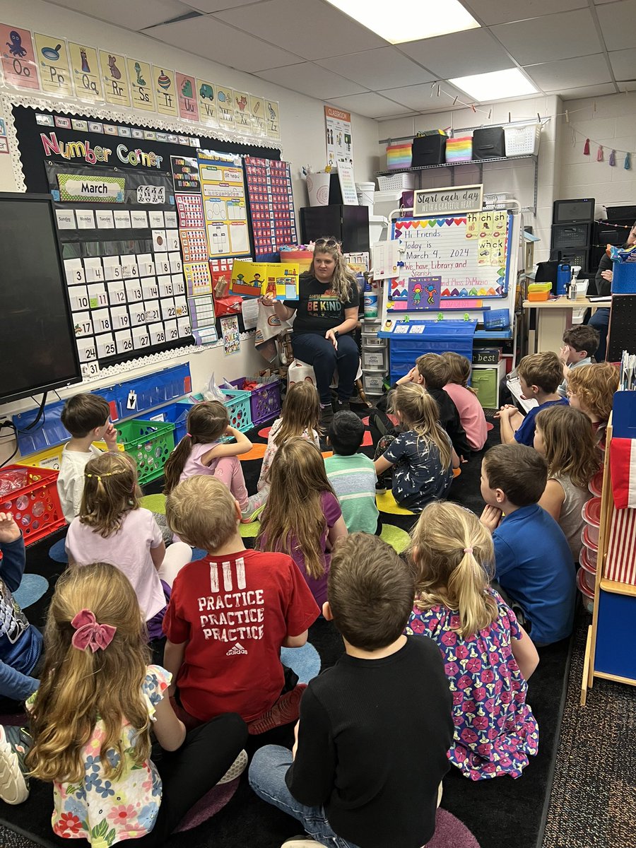 Thank you Miss Jackman for reading to us! We loved the Todd Parr books for our March Madness Reading Bracket! #cfevs #cftogether