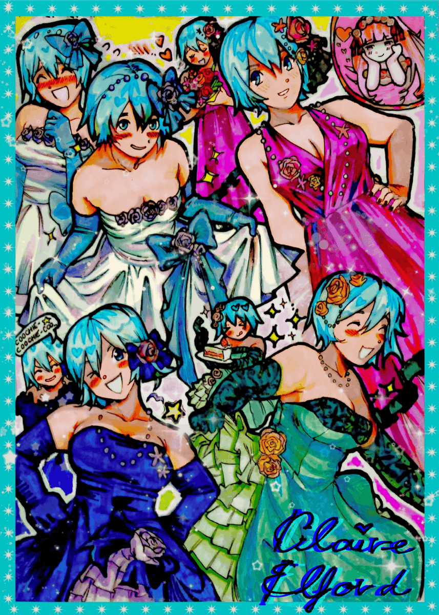 F1SH1ES's tweet photo. #witchsheart Claire in her Bonus Stage dresses !!! https://t.co/0KGENT4eRO