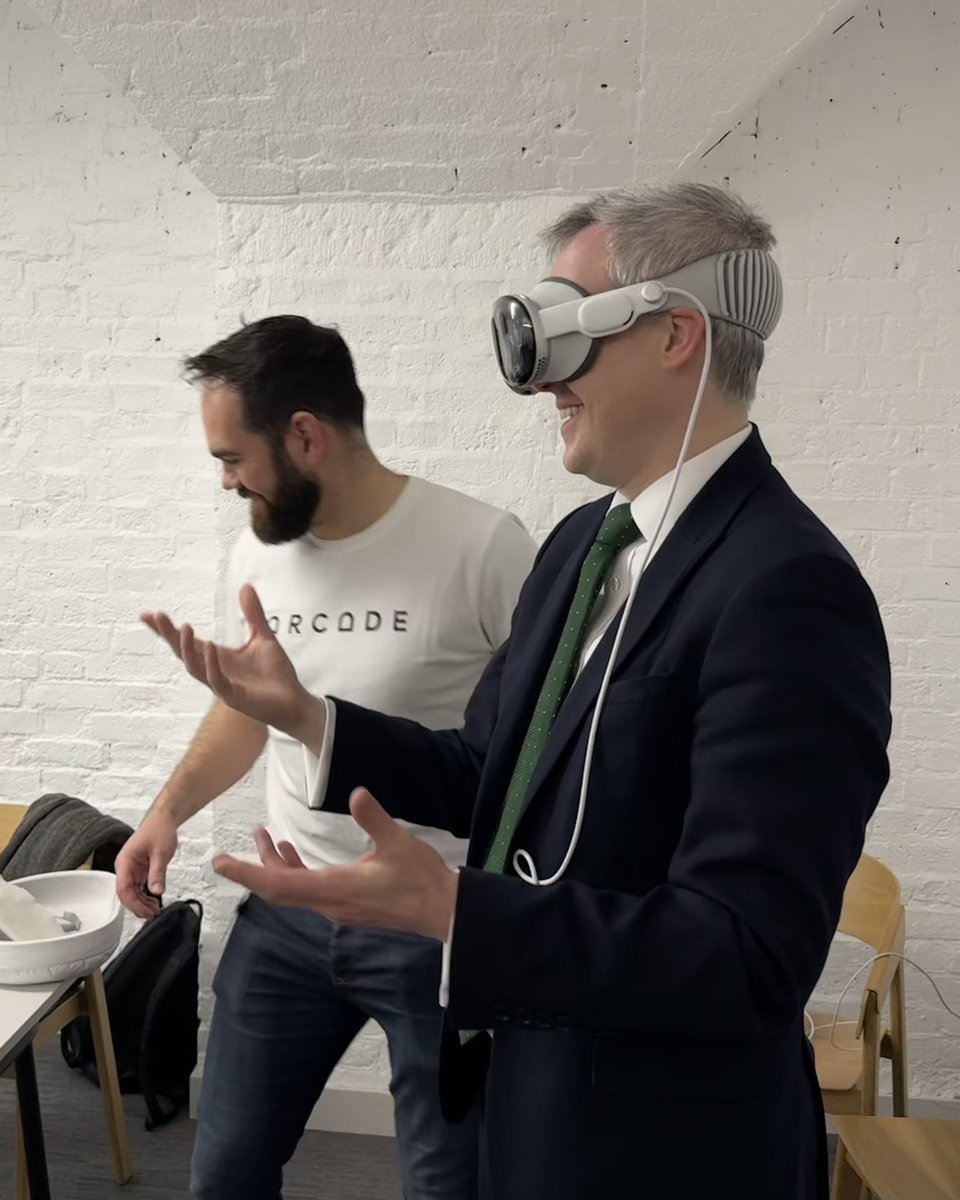 Where else would we be on #HeritageDay2024? If you’re at @stjohnswaterloo come say hi to chat Playable Places, immersive culture or just have a play - like @DCMS Heritage Minister Lord Parkinson 😎 @Heritage_NGOs #AppleVisionPro #metaquest3