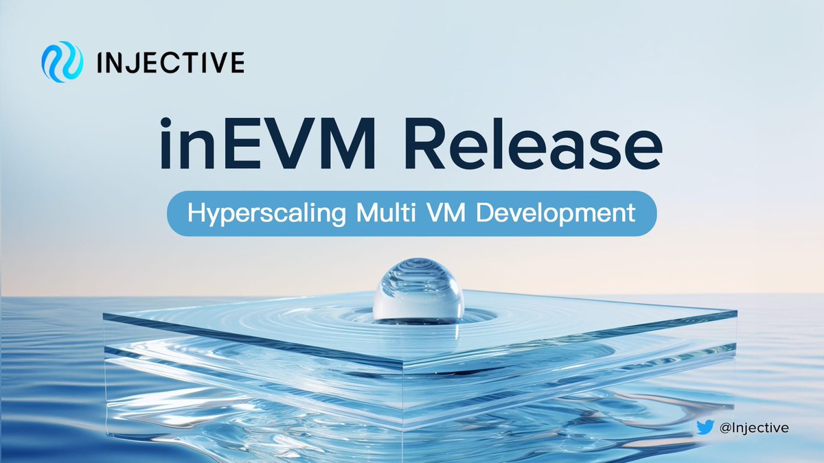 1/ Injective #inEVM is live on mainnet, the first ever rollup designed to supercharge concurrent VM development. inEVM enables Ethereum developers to build dApps that leverage blazing fast speeds & near zero fees while achieving composability across WASM and EVM Read on 👇