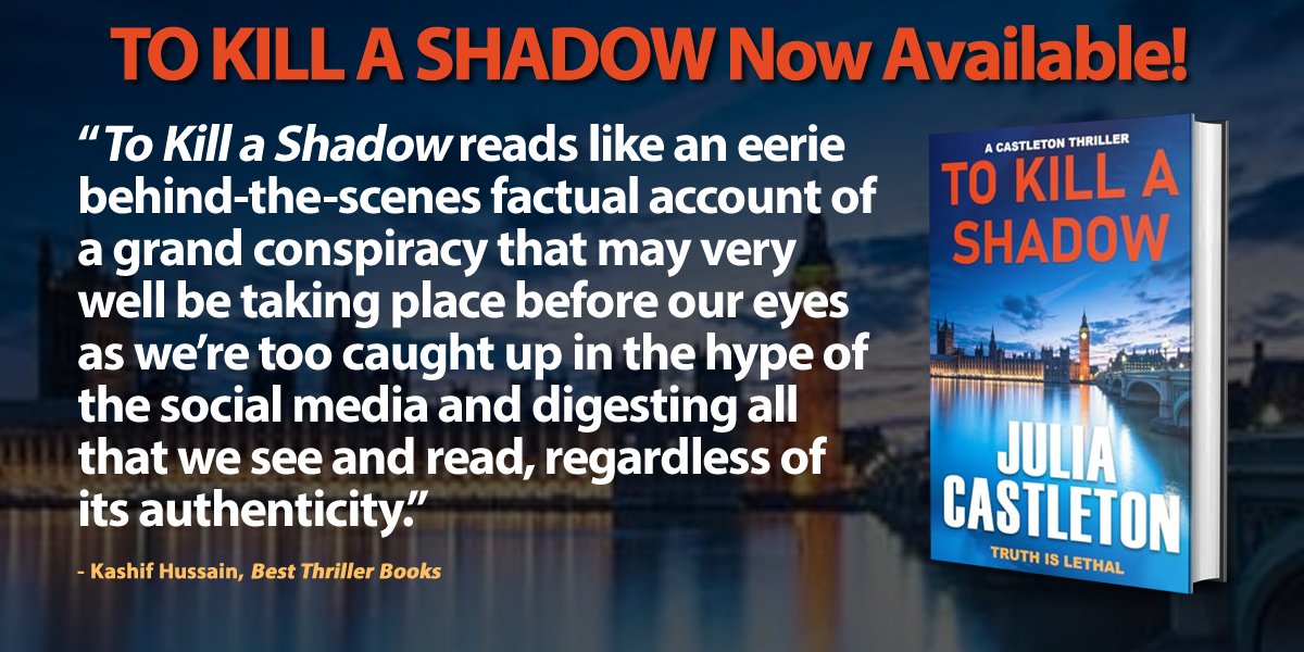 TO KILL A SHADOW by Julia Castleton (pub. by @PendulumCentral) is now available. Hopefully, you will buy the book. Read the team’s review: bestthrillerbooks.com/kashif-hussain…