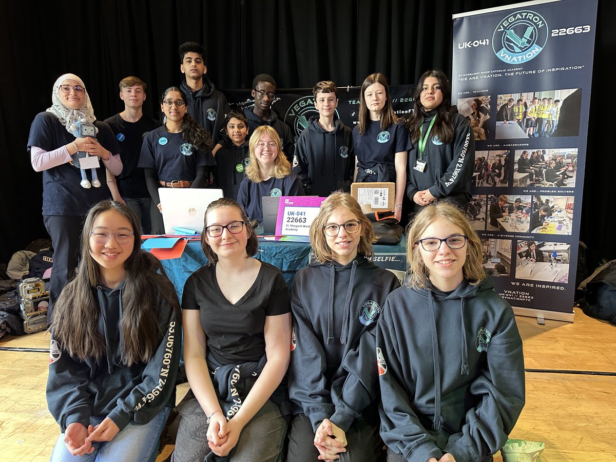 Good luck to our VNation team taking part in the First TECH Challenge today. 11 teams join us - all hoping to take one of the three places available at the National Championship!