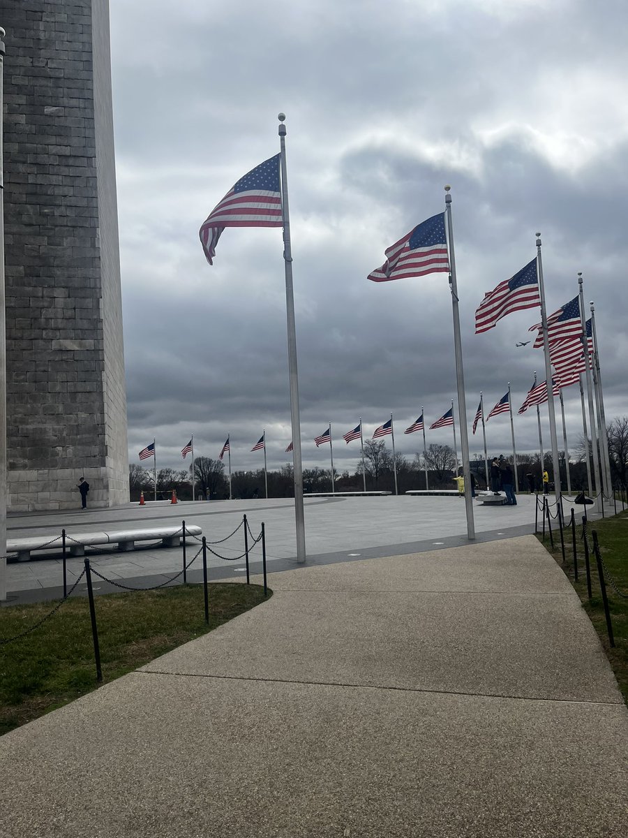 Back in the USA .
What’s needed here though , is a few more flags … #WashingtonDC