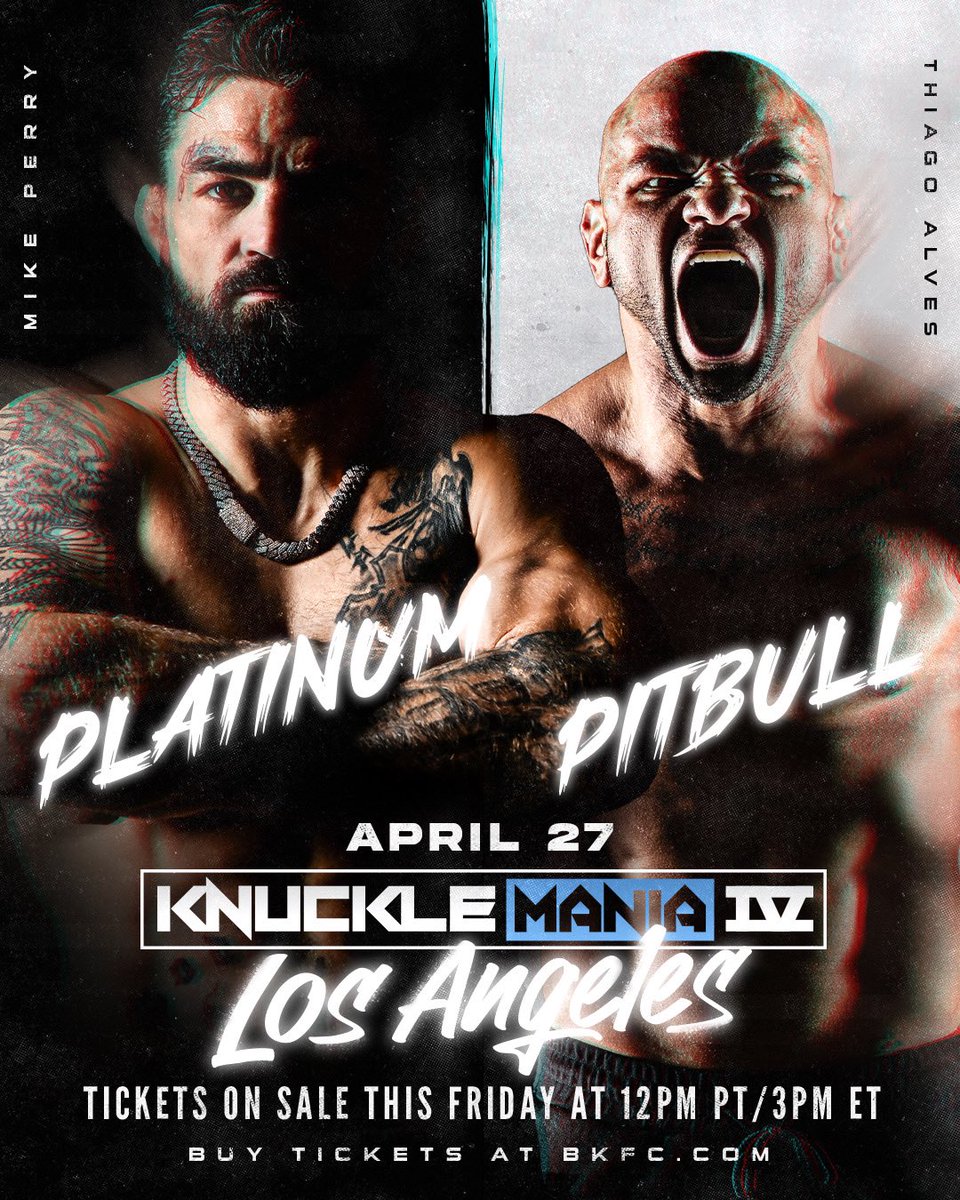 🚨KnuckleMania 4 tickets go on sale THIS FRIDAY at 12pm PT // 3pm ET on BKFC.com 🎟️ Sign up to for ticket notifications: bkfc.com/tickets