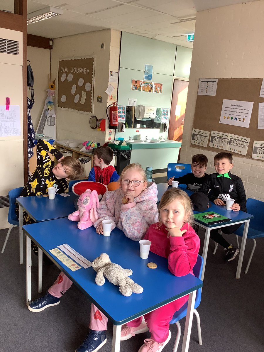 Milk &amp; cookies at story time <a href="/greenparkschool/">Green Park Primary</a>