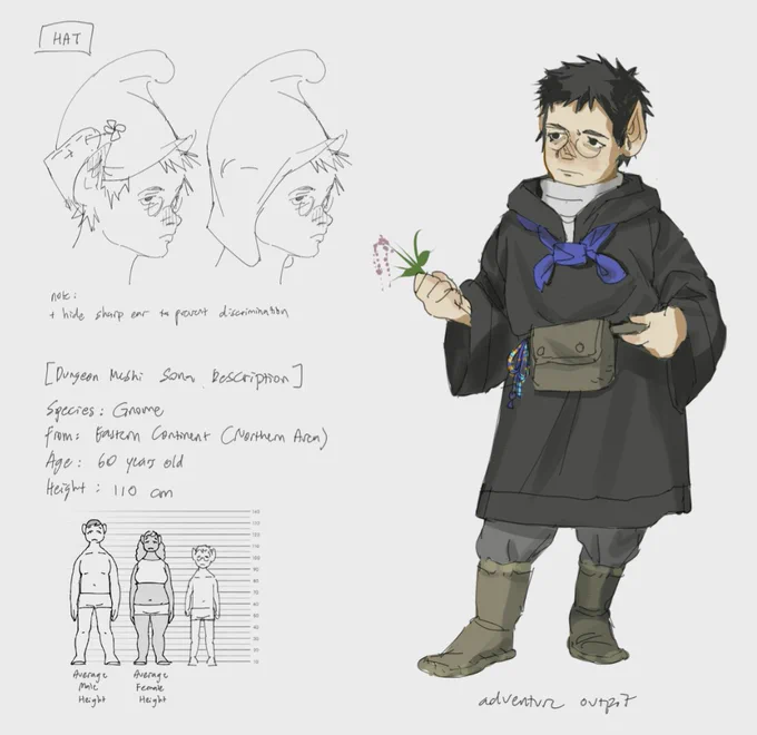 my silly dungeon meshi sona , i'm a gnome 