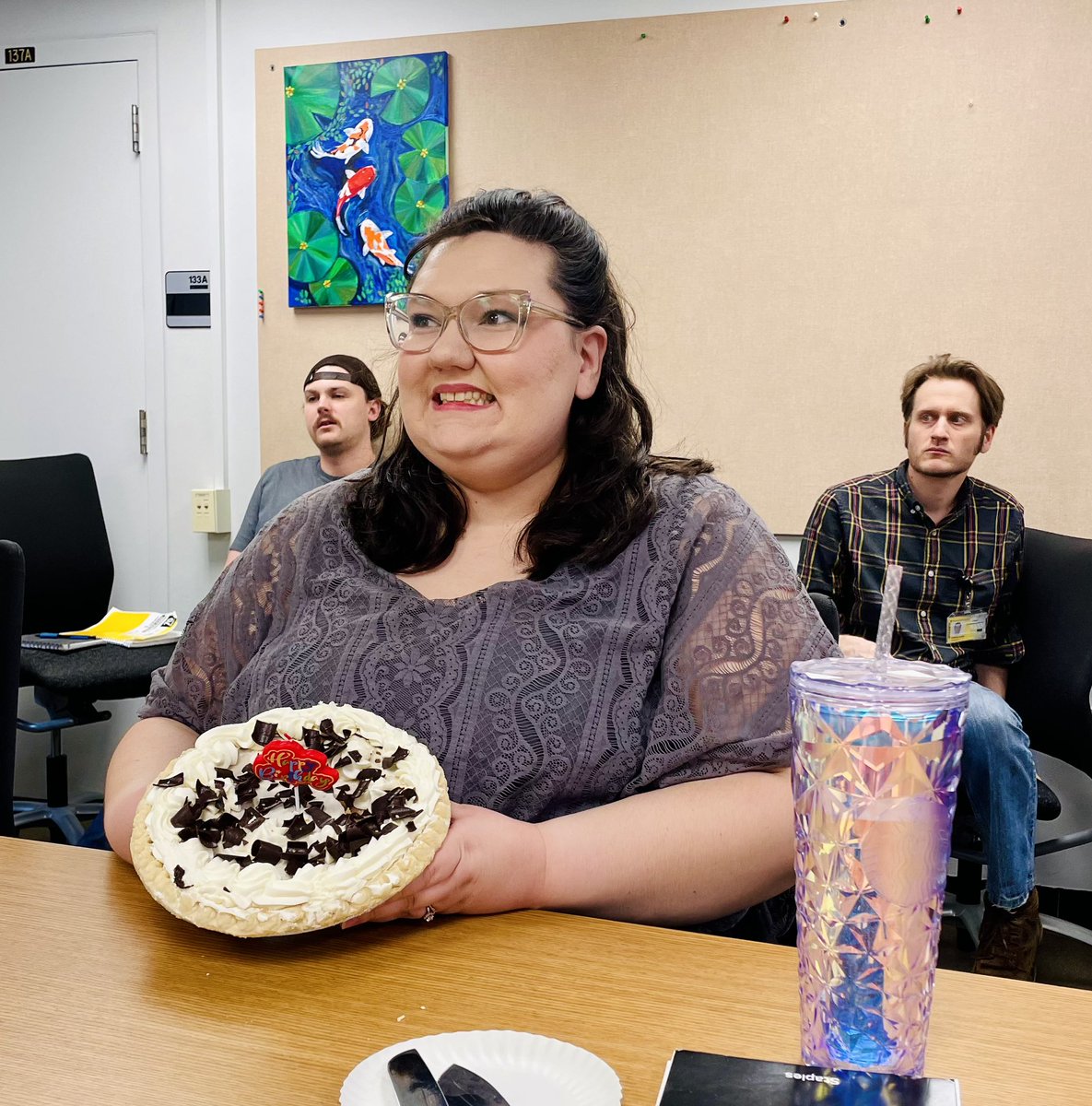 Ashu_Mangalam's tweet photo. Mangalam Lab Welcome Dr. Katie Zarbock (PhD from UW-Madison) , who  brings her expertise in microbiome and germ-free mice in neurological diseases to investigate role of oral microbiome in multiple sclerosis.  Thanks @rachel_shrode &amp; Leeann for Pie
#mangalmanians #mangalamLab https://t.co/lBISX6WwGf