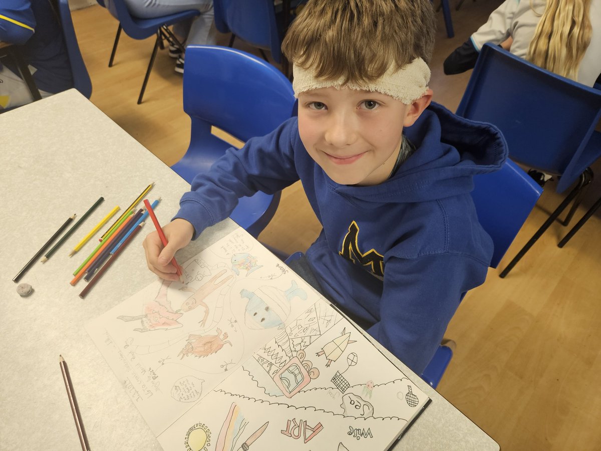 Year6TSP's tweet image. We connected our knowledge from previous #TSPArt units on montages and imagery to create some great pieces linked to #WorldBookDay! #TSPReading 📚