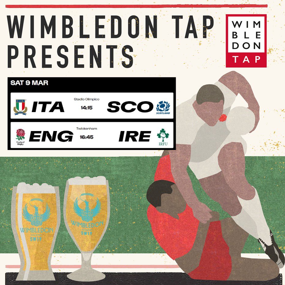 Saturday @WimbledonTap see you there? Serving the first cask of our Best Bitter 4.3%. Great line up on the beers, let’s hope the Six Nations can do the same. We cannot wait. @SixNationsRugby #freshcask #taproom #saturday #whatson #local #wimbledon