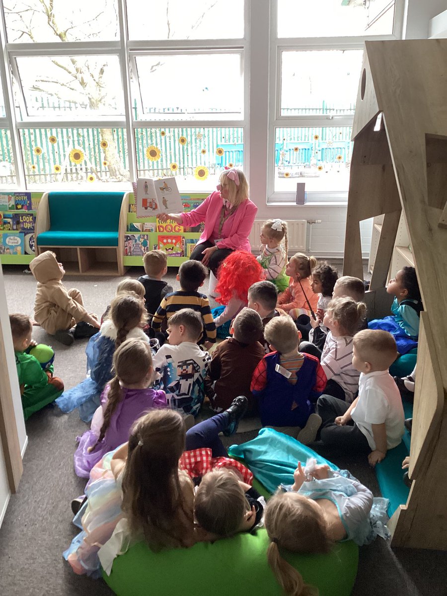 InceCEPrimary's tweet photo. Reception A enjoyed listening to Mrs Hughes favourite story - The Tiger Who Came To Tea #WorldBookDay2024 #readingforpleasure https://t.co/uWgCaYknA8
