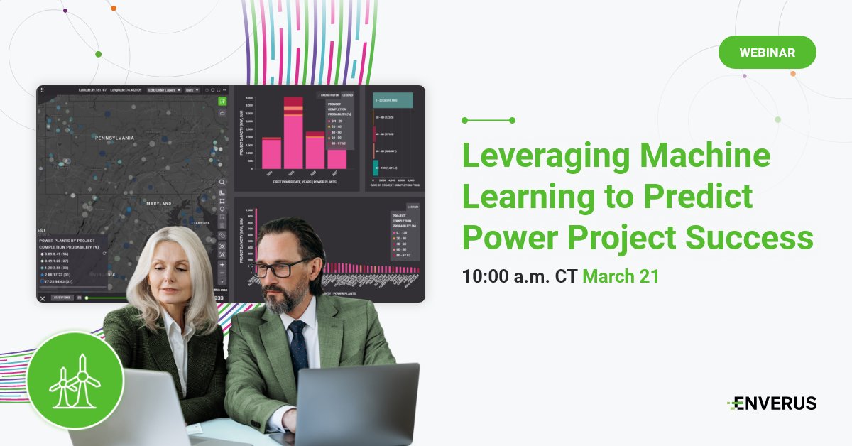 EnverusEnergy's tweet image. Join us for our upcoming webinar where we unveil our latest machine learning enhancement, specifically designed to predict which developers and projects are likely to succeed in the queue.

#InterconnectionQueue #RenewableEnergy