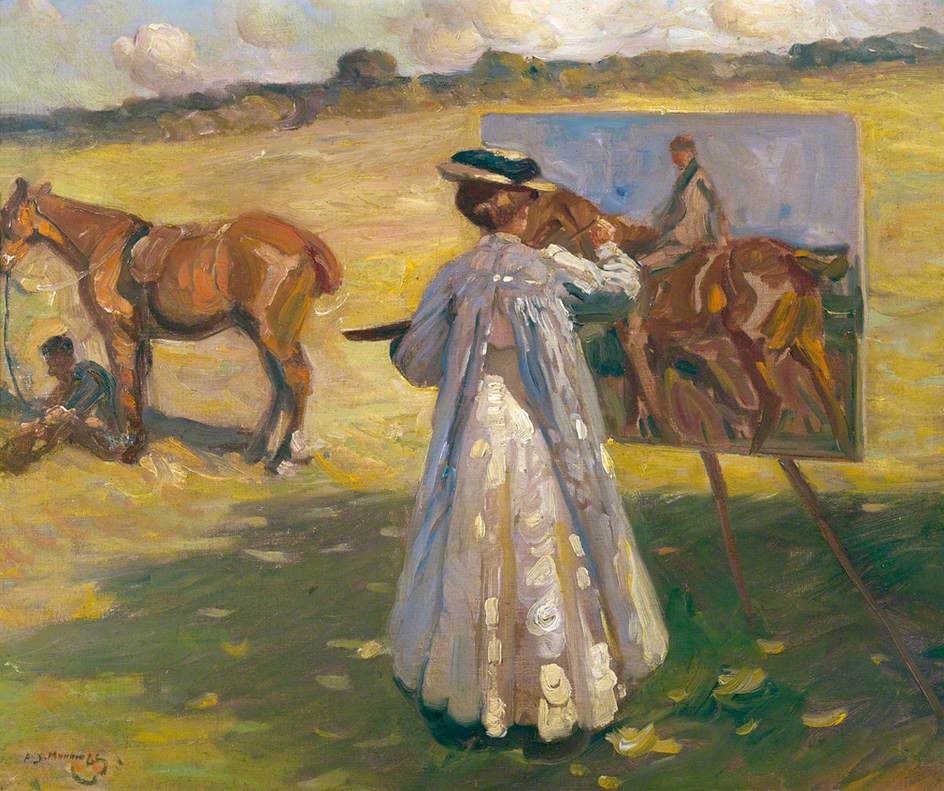 For this weeks @artukdotorg #OnlineArtExchange we share this painting from @norwichcastle by Munnings of Dame Laura Knight to commemorate #WomensHistoryMonth

Alfred Munnings and Laura Knight met in Cornwall just before the First World War. They became life-long friends.