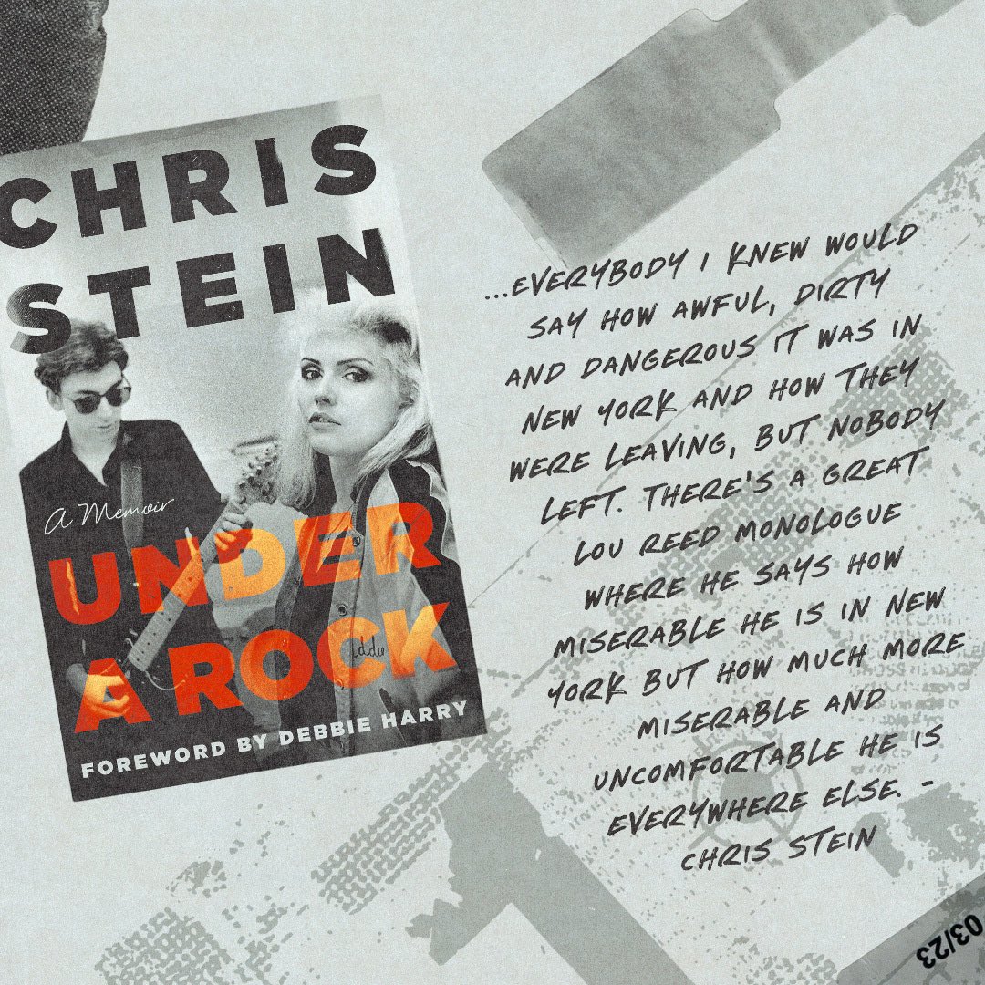 The early band period was exciting and vital while at the same time it was occasionally dull and frustrating. - @chrissteinplays Pre-order Chris Stein’s no-holds-barred autobiography 𝘜𝘯𝘥𝘦𝘳 𝘈 𝘙𝘰𝘤𝘬 now: bit.ly/UnderARock. Available June 11. 📸: Chris Stein