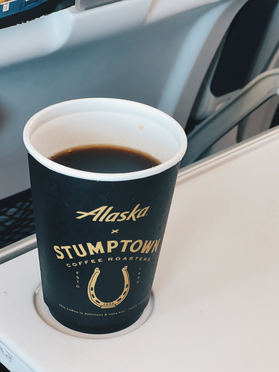 We’ve come so far while going absolutely nowhere. The coffee I had inside the airport at Starbucks was significantly better than the Stumptown coffee on the plane.