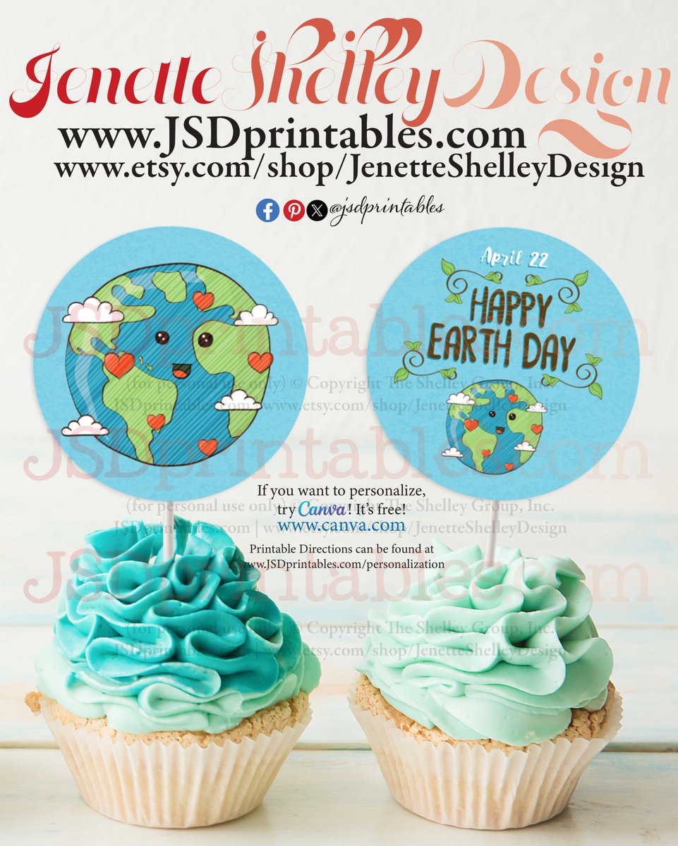 jsdprintables.com/product-page/s… Celebrate Earth Day with our adorable Smiley Earth Day digital cake toppers and gift tags! @jsdprintables #shopsmall #printables #gifts #digitalgifttags #presents #teachers #earthday #earth #earthdayeveryday #happyearthday #motherearth #planetearth