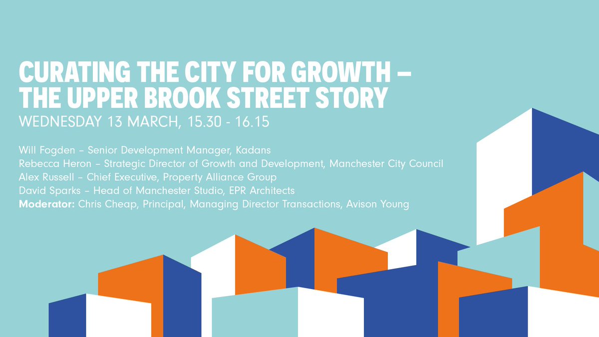 <a href="/bevcraig/">Bev Craig</a> <a href="/ManCityCouncil/">Manchester City Council</a> <a href="/greatermcr/">Greater Manchester Combined Authority</a> <a href="/joanneroney/">Joanne Roney CBE</a> <a href="/emmerich_mike/">Mike Emmerich</a> <a href="/metrodynamics/">Metro Dynamics</a> <a href="/RochdaleCouncil/">Rochdale Borough Council</a> <a href="/tomstannard/">Tom Stannard</a> <a href="/SalfordCouncil/">Salford City Council</a> @LARichards23 <a href="/RTPIPlanners/">Royal Town Planning Institute</a> <a href="/HealyBrown/">healy</a> <a href="/Arup/">Arup</a> <a href="/atkinsrealis/">AtkinsRéalis</a> <a href="/AnnaHeaton5/">Anna Heaton</a> <a href="/AGinsight/">Addleshaw Goddard</a> <a href="/CBRE_UK/">CBRE UK</a> <a href="/SMBC_chiefexec/">Michael Cullen</a> <a href="/StockportMBC/">Stockport Council</a> @BeccaHeron <a href="/lizhamson/">Liz Hamson</a> <a href="/BENewsUK/">BE News</a> <a href="/MIDAS_MCR/">MIDAS Manchester</a> <a href="/pmarsmuse/">Phil Marsden</a> @muse_places <a href="/DeloitteUK/">Deloitte UK</a> <a href="/TraffordCouncil/">Trafford Council</a> <a href="/BW_SciTech/">Bruntwood SciTech</a> <a href="/Renaker_/">Renaker</a> <a href="/AudreyPeers1/">Audrey Peers</a> @Kat_HannaLDN <a href="/AvisonYoung/">Avison Young</a> <a href="/MayfieldMCR/">Mayfield</a> @Muyiwa_Oki <a href="/RIBA/">Royal Institute of British Architects</a> <a href="/omalleystephen/">Stephen O'Malley</a> @civicengineers At 3:30 pm, "Curating the City for Growth - The Upper Brook Street Story" with 
💬Will Fogden <a href="/KadansScience/">Kadans Science Partner</a> 
💬 @beccaheron <a href="/mancitycouncil/">Manchester City Council</a> 
💬@alexrussell29 <a href="/prop_alliance/">Property Alliance Group</a>
💬David Sparks <a href="/EPRArchitects/">EPR Architects</a>
Moderated by <a href="/cheapy1/">Chris Cheap</a> <a href="/AYUKViews/">Avison Young | UK</a> 

#mcrMIPIM #MIPIM24