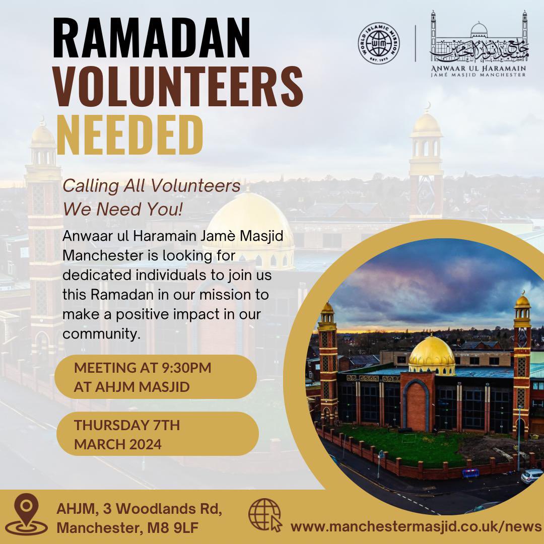 Today after ‘Welcoming Ramadan’ gathering ان شاء الله manchestermasjid.co.uk/news/65e6fd5f1…