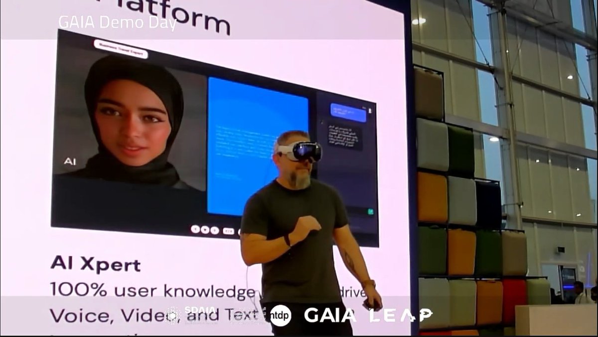 <a href="/Xtory_AI/">Xtory AI</a> Co-Founder and COO Rodrigo Cerqueira on stage pitching Xtory #GenerativeAI Platform at #LEAP24 GAI AI Accelerator in Riyadh, KSA.
<a href="/ntdpsa/">البرنامج الوطني لتنمية تقنية المعلومات</a>