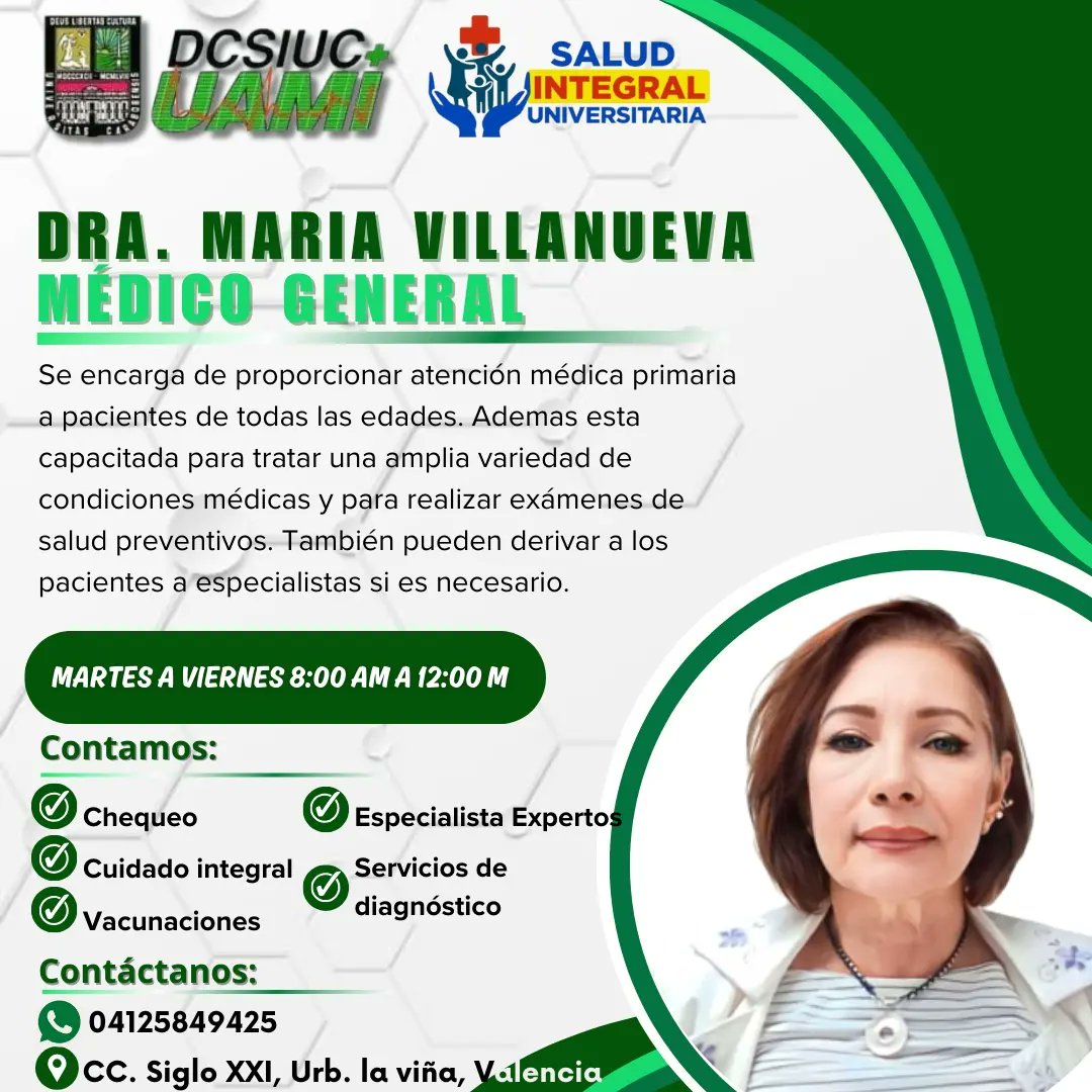 UamiUc's tweet photo. 👩‍🍳📅 Agenda Tu Cita

Laboramos de lunes a viernes de 8:00 am a 4:00 pm 

Este servicio está disponible para toda la comunidad universitaria. También para toda la comunidad en general. 

Su cita a través de la mensajería de texto de WhatsApp por el número 💬04125849425... https://t.co/EO4ue2T54w