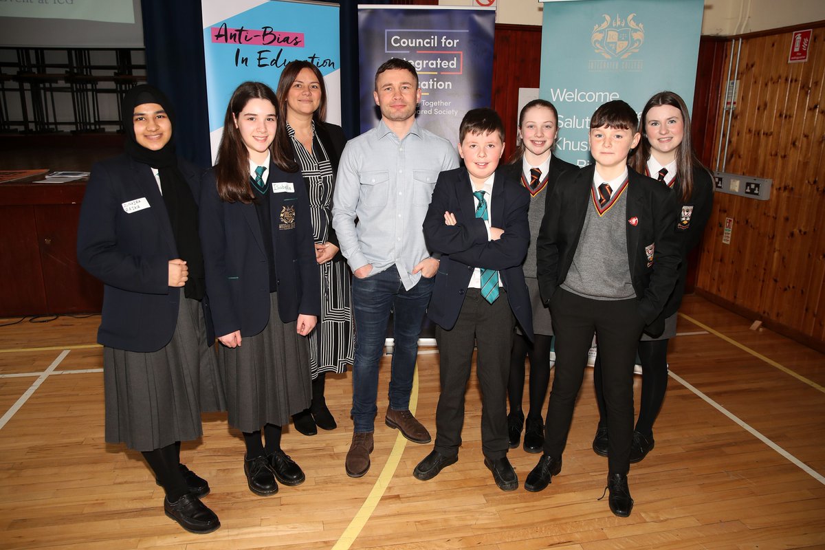 We were delighted to celebrate the launch of Integrated Education month @IC_Glengormley with our ambassador Carl Frampton @_tBTalent @RealCFrampton #AddressingBias #ChallengingBias #IntegratedEthos