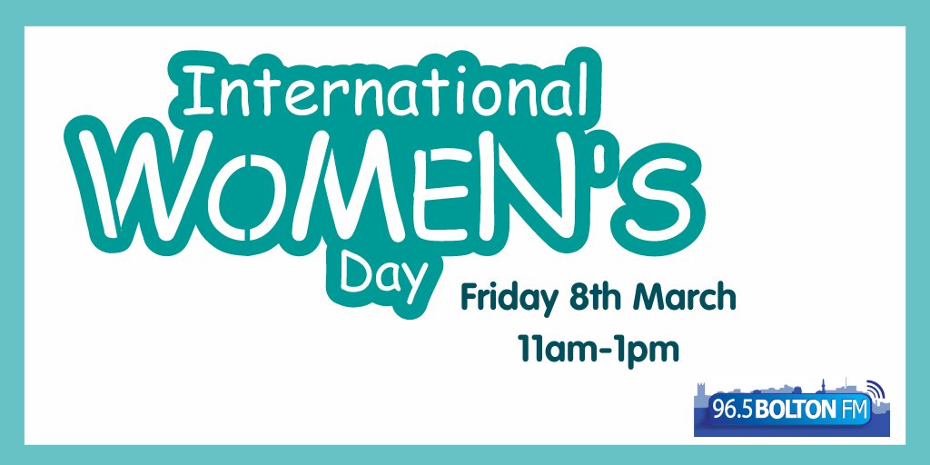 boltongpfed's tweet image. **REMINDER**

Tune in to @BoltonFM tomorrow from 11am-1pm when @LythgoeDawn will be presenting a special show to mark #InternationalWomensDay.

She will be joined by @BevMatta, Sue Higson, @RachelTanner11 and Andreana Kyriacou- it promises to be a great show!

#InspireInclusion