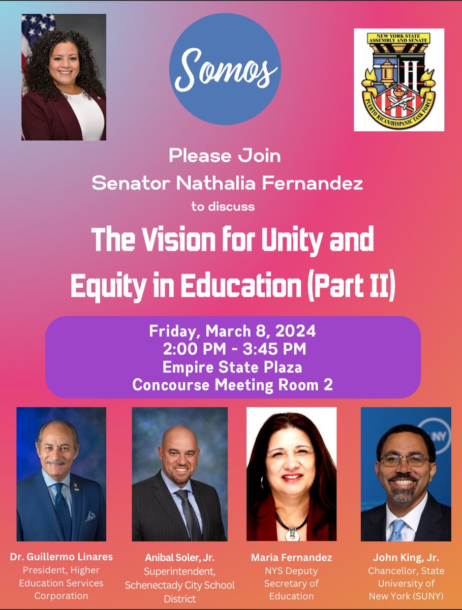 Honored to join Senator @Fernandez4NY and this amazing panel to discuss the Vision for Unity and Equity in Education. #Somos