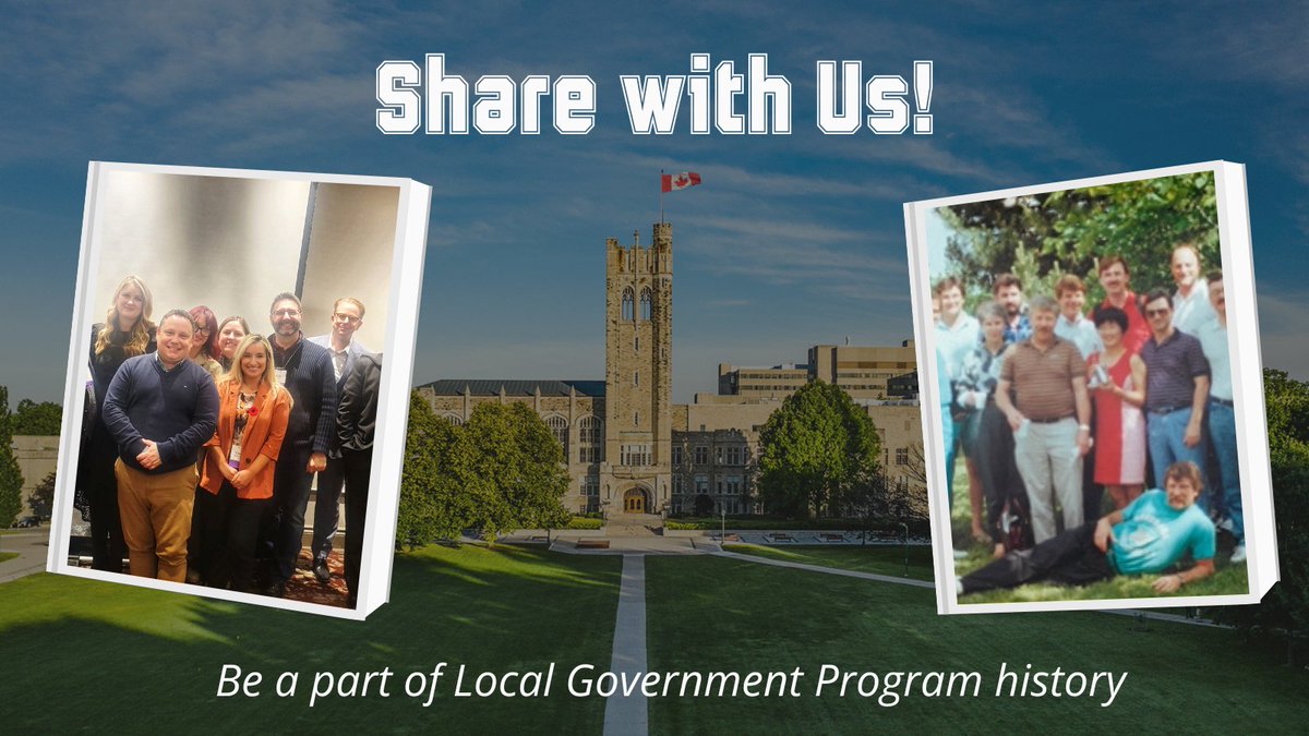 LocalGovAlumni's tweet image. Let’s celebrate 50 years of the Local Government Program! Help us create a legacy that will last beyond the next 50 years. Share your photos, memories &amp;amp; career news for an LGP memory book celebrating our 50th anniversary: uwo.eu.qualtrics.com/jfe/form/SV_1N…