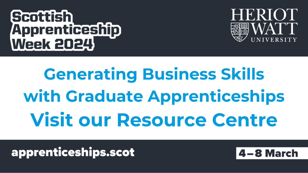 Day 4⃣ of #ScotAppWeek24 - Business Management
Explore our Business Management Resource Centre to find out how our GA programme is helping firms across different sectors is developing key talent!
Discover more here👉mailchi.mp/hw.ac.uk/busma…
#NCW2024 #SkillsGeneration