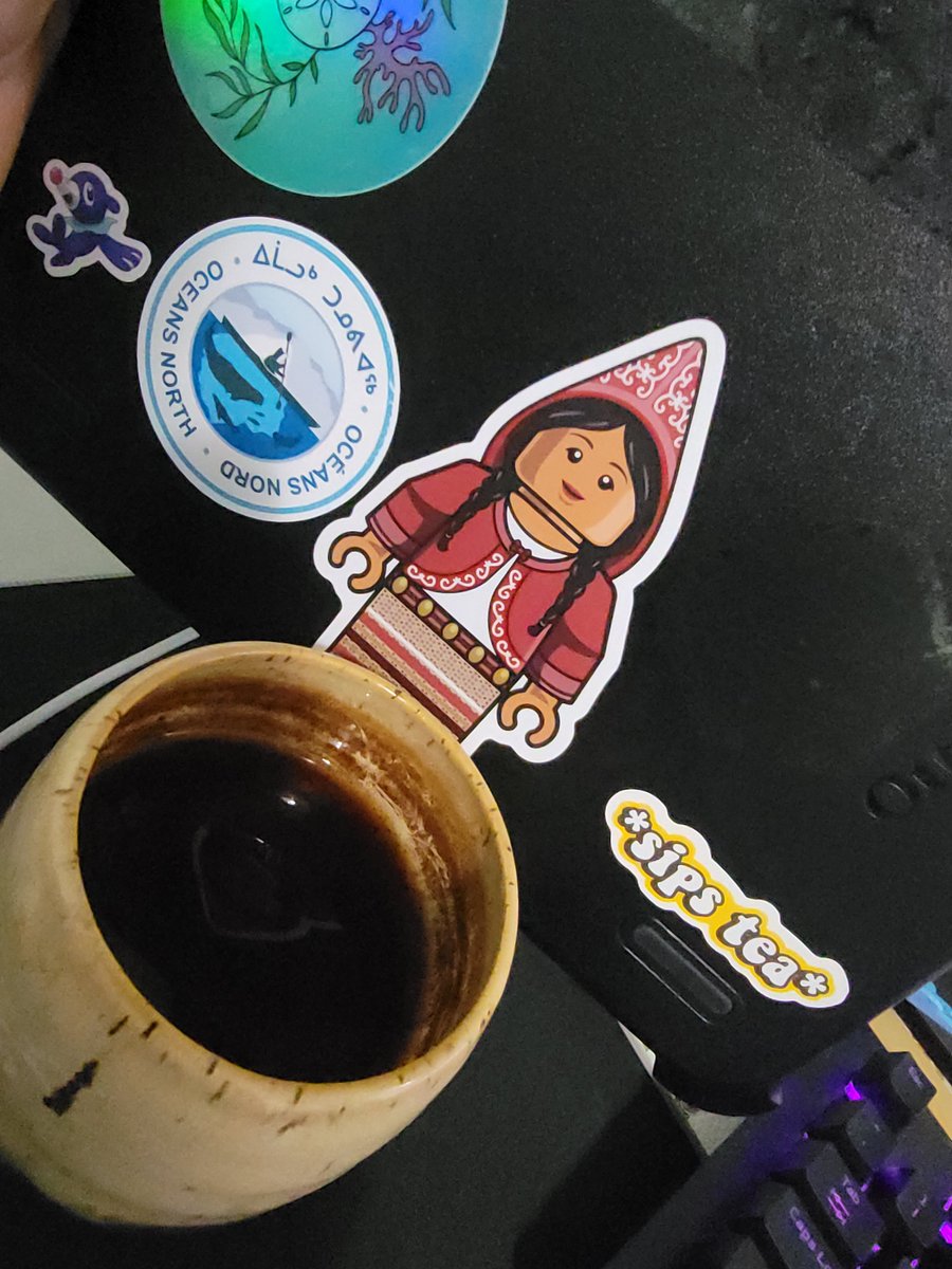 Mel7Labrador's tweet photo. Loving my iPad sticker collection that folks gift me with new additions often🤓

It makes creative days when the rain is torrential much better 😄

*Sips tea*
#conservation #marineconservation #landconservation #novascotia #mikmaq #ocean #land #forourfuturegenerations https://t.co/PKvwtwfYKi