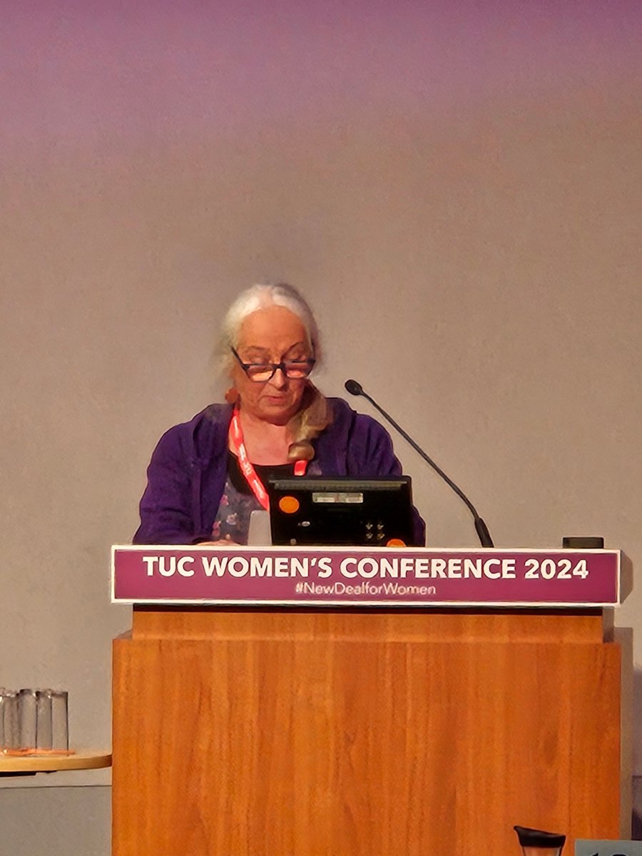 Amanda Brown supporting a motion on Fight for 52 at the 2024 TUC Women's Conference. #TUCWomensConference #NewDealForWomen