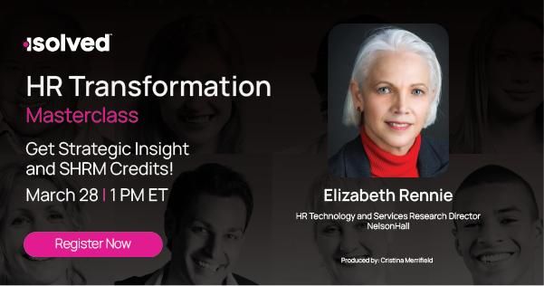 Join @amberlydressler, VP of Brand & Content Marketing at @isolvedhcm, & @erennie_, #NelsonHall's HR Technology & Services Research Director, for an exclusive #HRTransformation masterclass on March 28, 2024 at 1:00pm ET. Register here: isolvedhcm.com/events-center/…