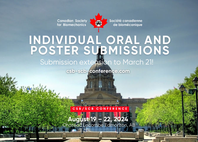 📢 Exciting news for #CSBSCB2024 delegates! 

Due to many requests from the community, we're extending the deadline for individual oral and poster submissions to March 21 at 23:59 PDT. 
#biomechanics 
csb-scb-conference.com/abstracts