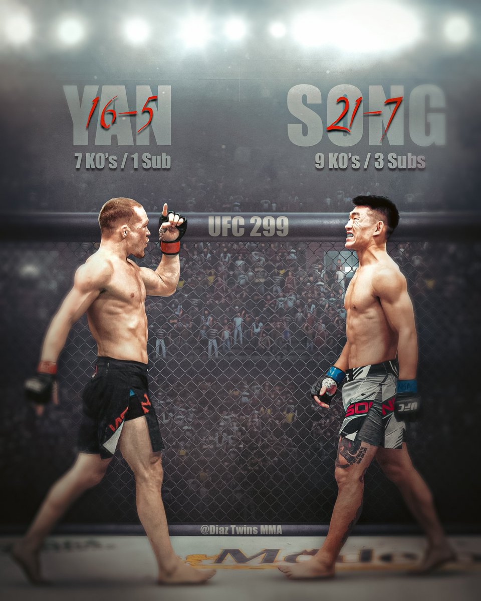 Who takes the W at UFC 299?@SongYadongLFG or @PetrYanUFC ? Comment below ⬇️ #ufc299  @DiaztwinsMMA