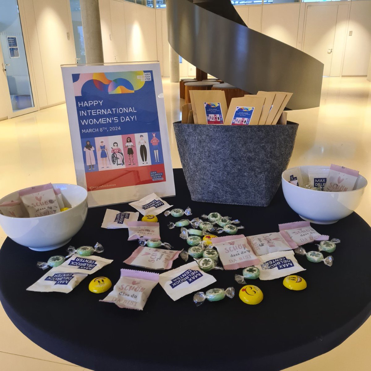 Tomorrow is #InternationalWomensDay! To celebrate our 60% female employees, #mdcBerlin's Association of Friends and the #Diversity, #Equity, and #Inclusion team gave away small packets of wildflower seeds – symbolizing strength and resilience 🌼 #mdcDiversity 󠀥#InspireInclusion