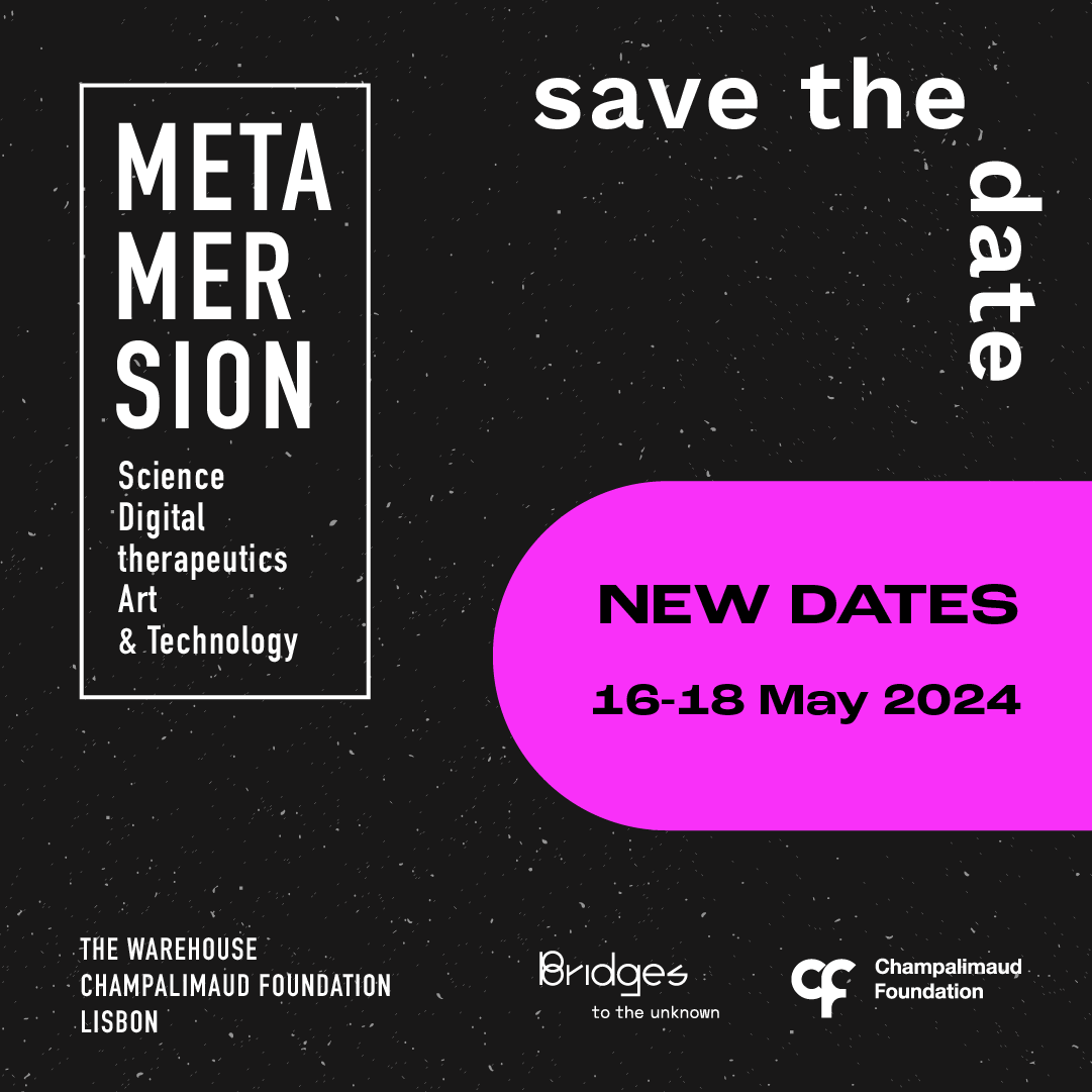 Neuro_CF's tweet photo. ✨ Exciting News! Metamersion: Healing Algorithms has NEW dates!🗓️16-18 May @ChampalimaudF Warehouse
Get ready for an incredible programme of #ImmersiveInstallations, #DigitalTherapeutic prototypes, #Concerts, #Roundtables &amp; #ArtScience pieces.
👉 +Info: https://t.co/u368yhZWSH https://t.co/yrKcDq0Obe