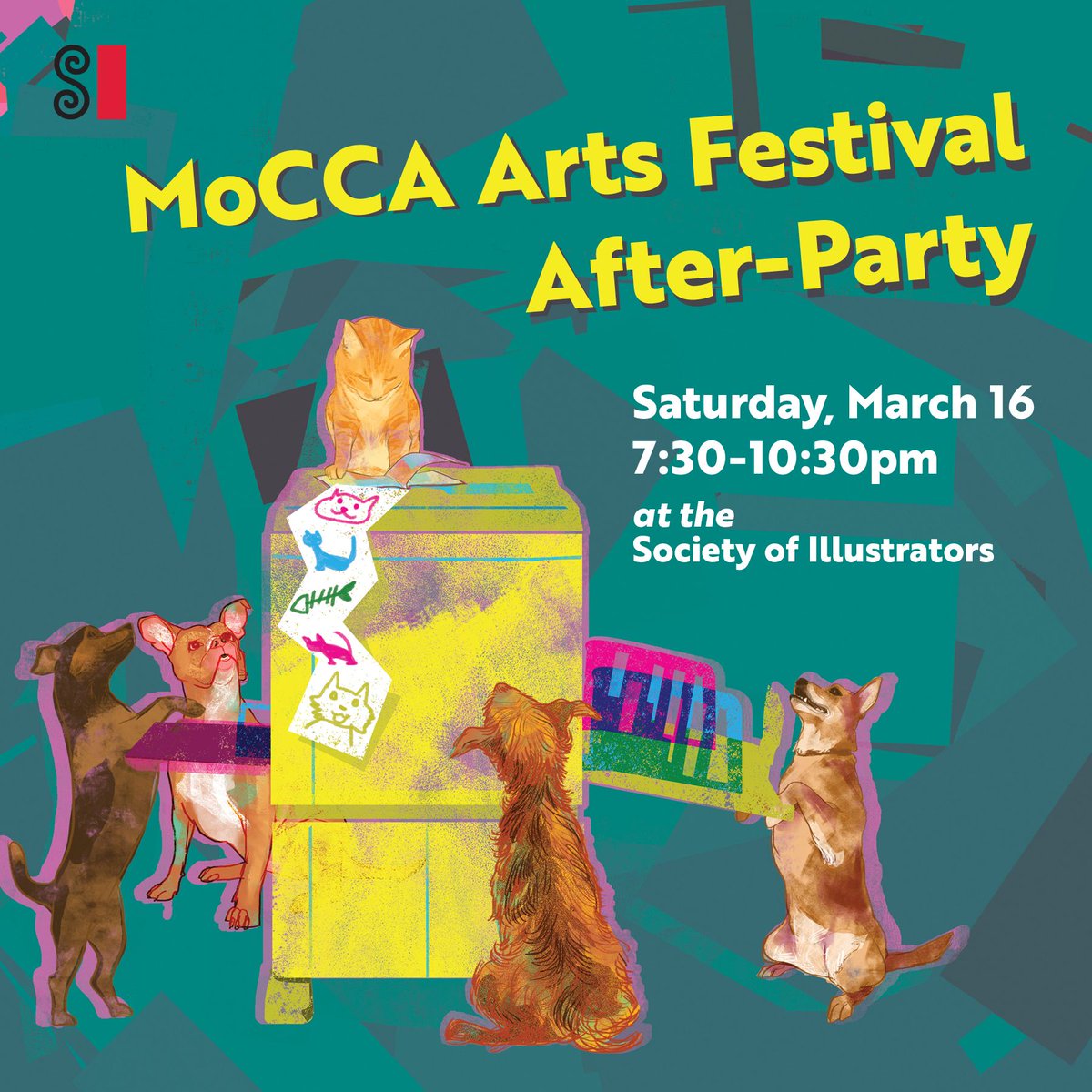 The After-Party is back! All are welcome to visit the Society of Illustrators’ Museum on Saturday, March 16th, following the SI MoCCA Arts Festival for a celebration of comics! Tickets are $15. Click here: bit.ly/3V68M2C